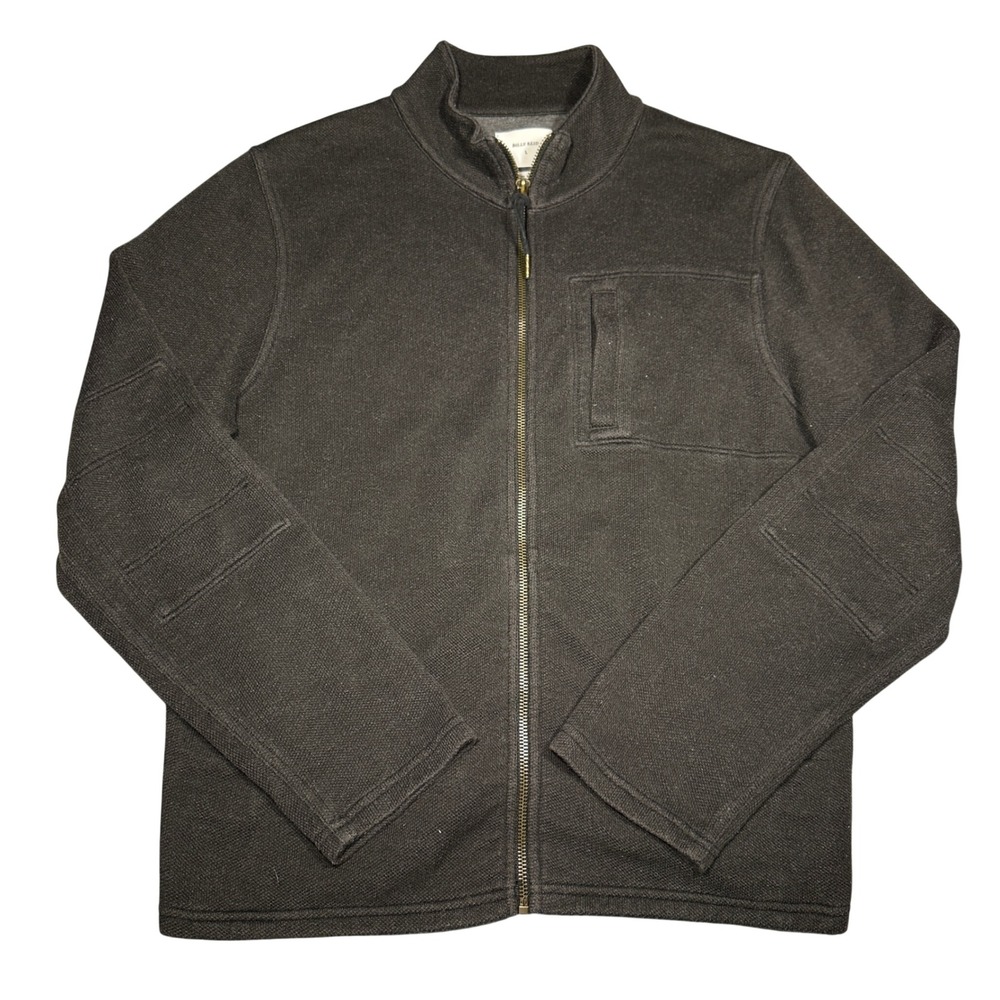 Billy Reid Mens Pima Cotton Full Zip Sweater Jacket Charcoal Grey Size L
